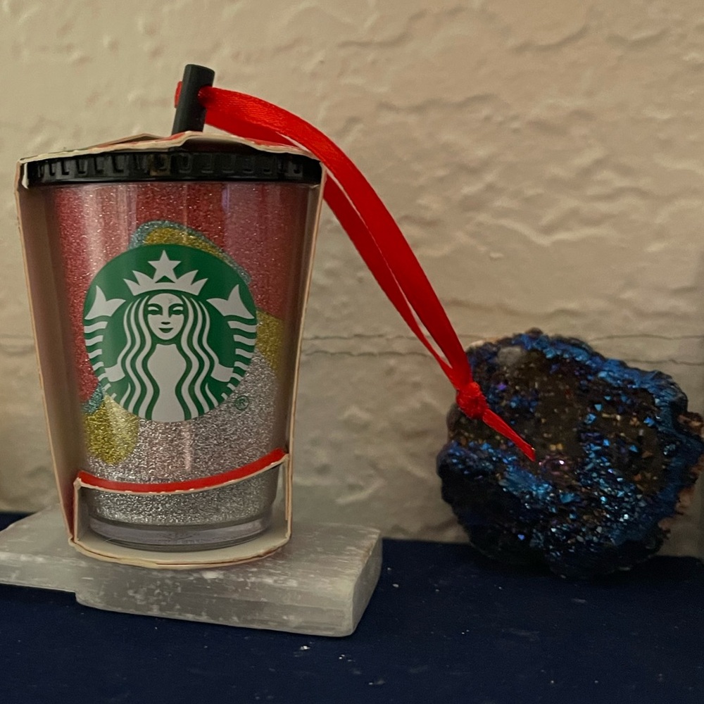 Starbucks Glitter Tumbler Christmas ornament